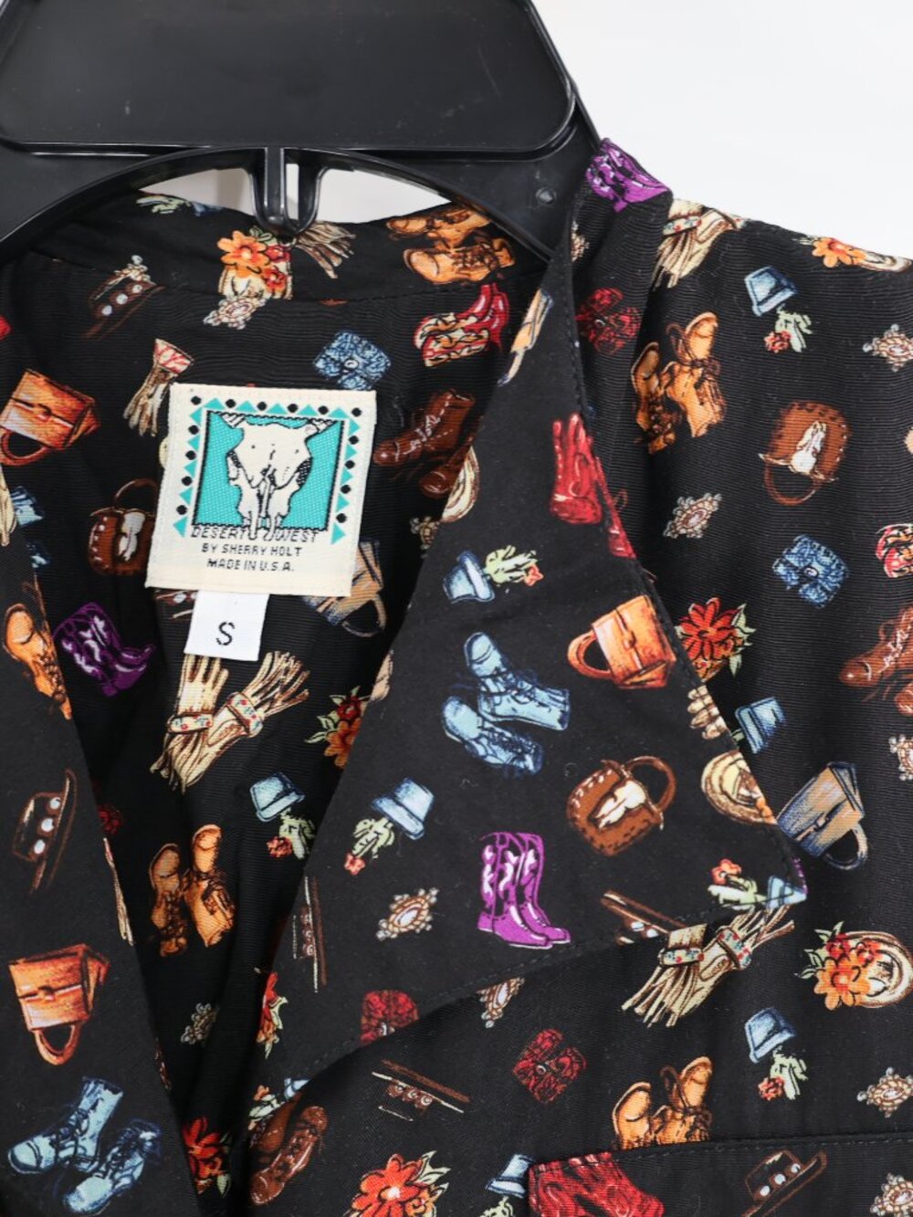 VTG Desert West By Sherry Holt Blouse Women Small Rayon western Shirt Button up - Picture 3 of 15